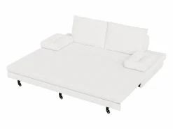 Sofá Vintage|Sofá cama 90 x 200 cm, cama nido con malla, cama doble extensible multifuncional 2 en 1, sofá cama de 2 plazas, lino