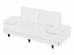 Sofá Vintage|Sofá cama 90 x 200 cm, cama nido con malla, cama doble extensible multifuncional 2 en 1, sofá cama de 2 plazas, lino