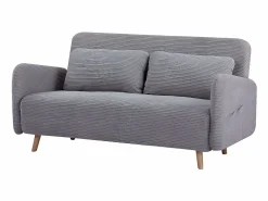 SENHO Sofá cama BZ de 2 plazas en terciopelo acanalado para huéspedes - ARI Gris New