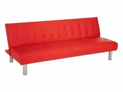 Modus Sofa Sofá cama clic clac de 2 plazas en polipiel de diseño moderno reclinable Elly - Rojo Clearance