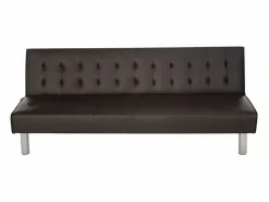 Sofá cama clic clac de 2 plazas en polipiel de diseño moderno reclinable Elly - Marrón^Modus Sofa Best