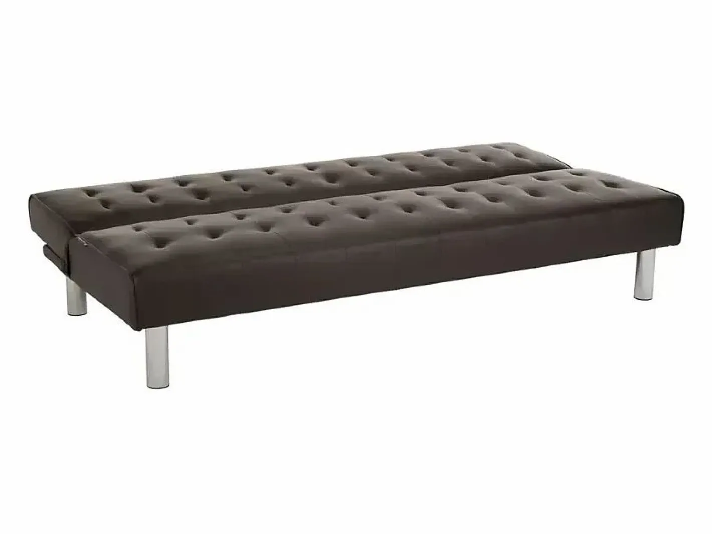 Sofá cama clic clac de 2 plazas en polipiel de diseño moderno reclinable Elly - Marrón^Modus Sofa Best