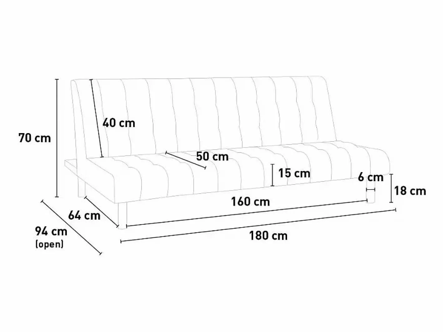 Sofá cama clic clac de 2 plazas en polipiel de diseño moderno reclinable Elly - Marrón^Modus Sofa Best