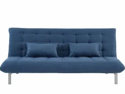 Vente-unique Sofá - 3 Plazas|Sofá De Tela|Sofá cama clic-clac 3 plazas de tela color HORNET