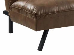 Sofá cama clic-clac 3 plazas,microfibra envejecida PEGULA^Vente-unique Best