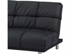 Sofá cama clic-clac de 2 plazas con chaise longue reversible en PU - MELLOW^SENHO