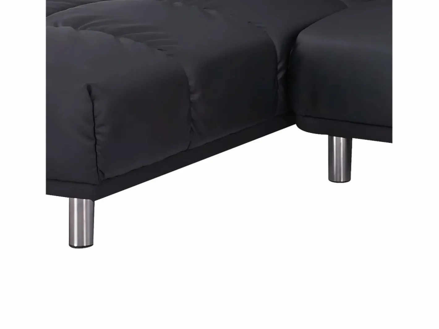 Sofá cama clic-clac de 2 plazas con chaise longue reversible en PU - MELLOW^SENHO