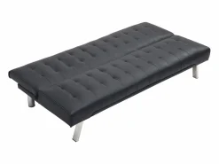 Vente-unique Sofá - 2 Plazas|Sofás De Piel Sintética|Sofá cama clic-clac de piel sintética GUILLAUME