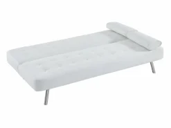 Vente-unique Sofá - 2 Plazas|Sofás De Piel Sintética|Sofá cama clic-clac de piel sintética MICHELLE