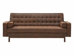 Vente-unique Todos Los Sofás|Sofá Vintage|Sofá cama clic-clac de tela en marrón vintage ELEANOR