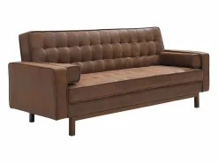 Vente-unique Todos Los Sofás|Sofá Vintage|Sofá cama clic-clac de tela en marrón vintage ELEANOR