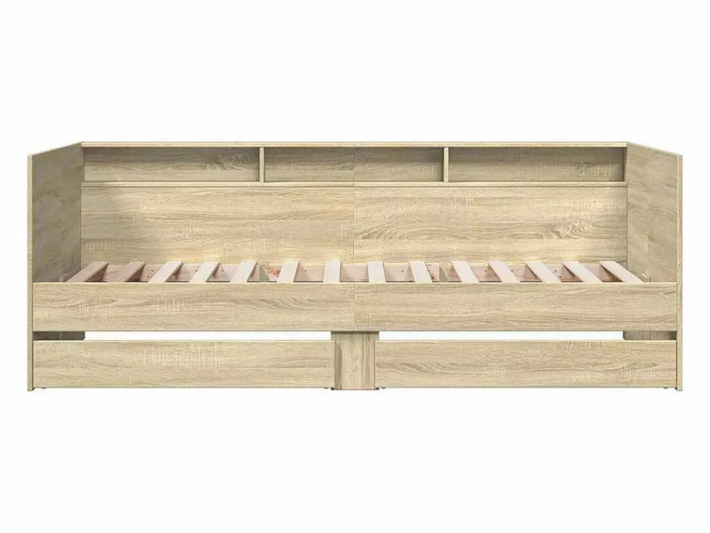 vidaxl Sofá cama con cajones sin colchón roble Sonoma 90x190 cm Color natural claro Best