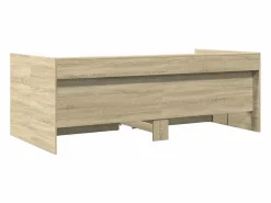 vidaxl Sofá cama con cajones sin colchón roble Sonoma 90x190 cm Color natural claro Best