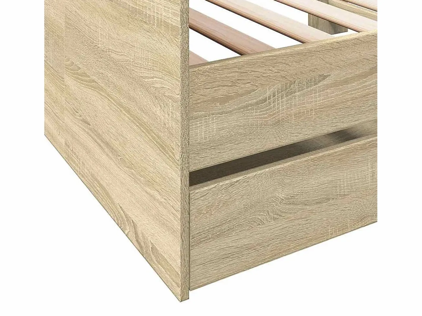 vidaxl Sofá cama con cajones sin colchón roble Sonoma 90x190 cm Color natural claro Best