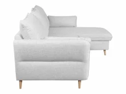 Miliboo Sofá cama con chaise longue a la derecha y canapé - DRISS Gris claro Outlet