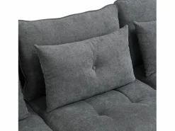 Sofá Modular|Sofá cama con chaiselongue intercambiable y bolsillos laterales cojines incluidos diseño moderno pana para salón(Sin colchón)
