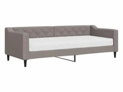 Sofá cama con colchón tela gris taupe 80x200 cm^vidaxl Hot