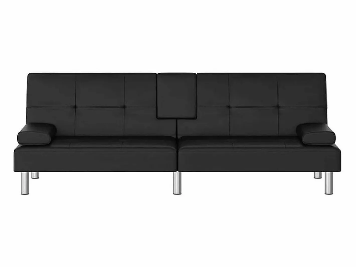 Sofá cama con portavasos cuero sintético^Clicnbuy Clearance