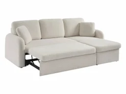 Sweeek Sofá Escandinavo|Sofá cama con rizos blancos de 3 plazas