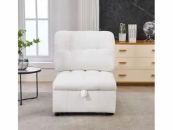 Merax Sillón Cama|Sofá cama convertible - 68 x 95 x 76 cm - con respaldo y asiento regulables - tela -