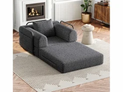 Hauss Spole Sillón Cama|Sofá cama convertible - Individual - Tela de chenilla