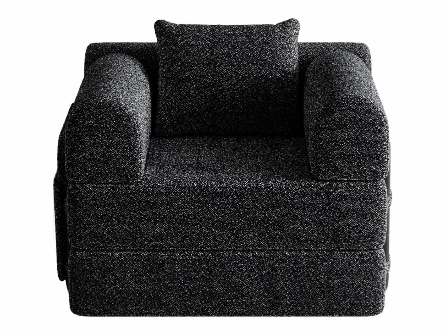 Hauss Spole Sofá cama convertible - Individual - Tela de chenilla negra Negro Hot