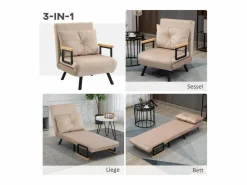 Sofá cama convertible, 2 plazas, respaldo regulable, Terciopelo, (63x73x81 cm)^ Best