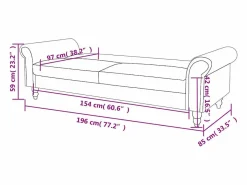 Clicnbuy Sofá cama convertible con reposabrazos de ante sintético marrón Marru00f3n Discount