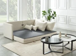 Vente-unique Todos Los Sofás|Sofá - 3 Plazas|Sofá cama convertible de 3 plazas de tela color GRECCO