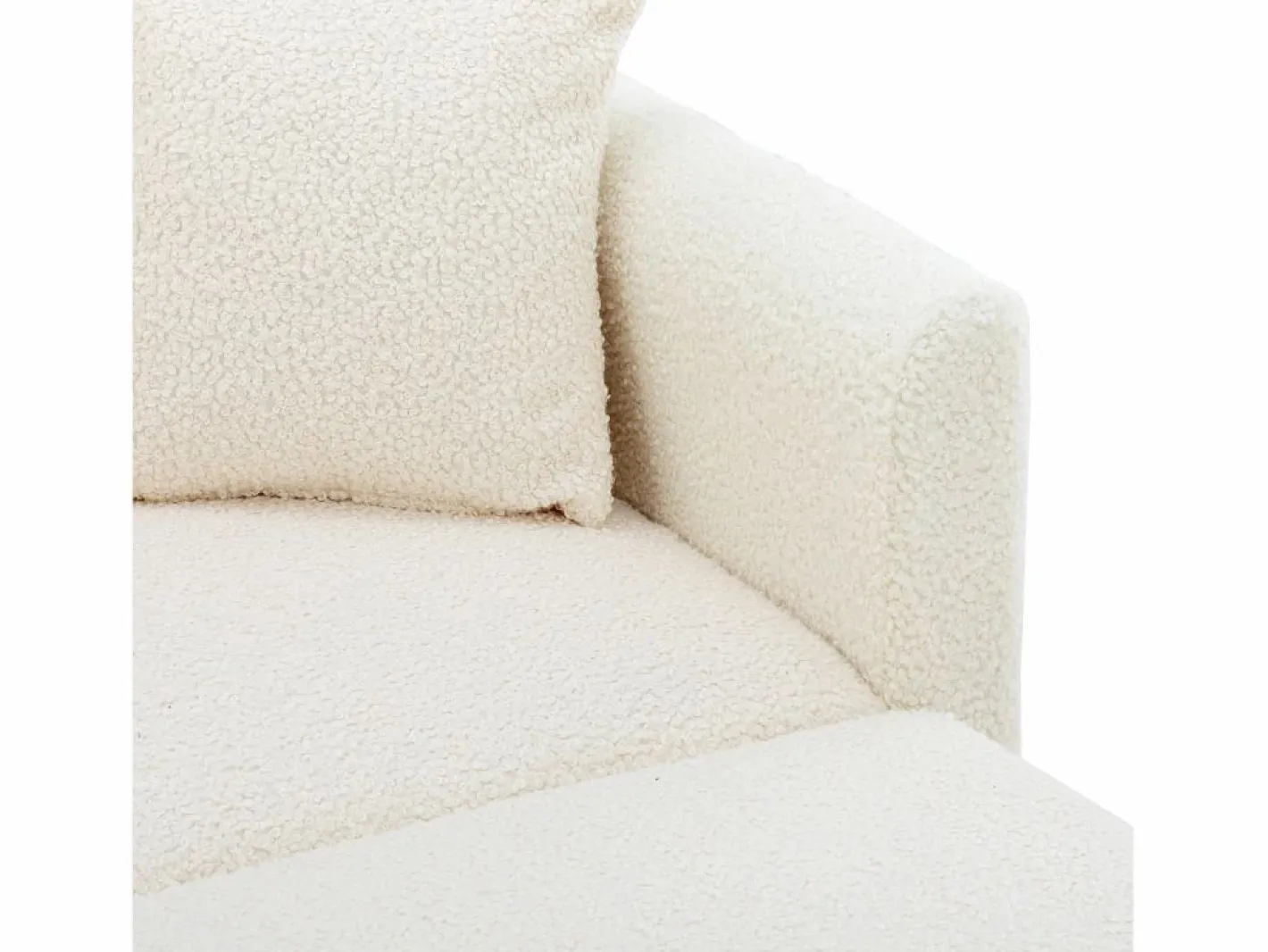 Diván Cama|Sofá cama convertible en osito - Patas de metal dorado - Función chaise longue