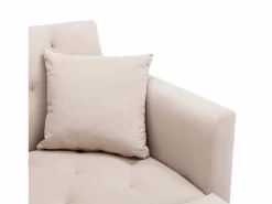 Sofá cama convertible en osito - Patas de metal dorado - Función chaise longue Beige Best