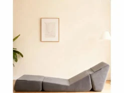 Sofá cama Convertible Relax Lectura Espuma confortable Franela Gris Sale