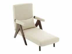 KOMHTOM Sofá cama convertible tres en uno, silla plegable tapizada, nogal Beige Outlet