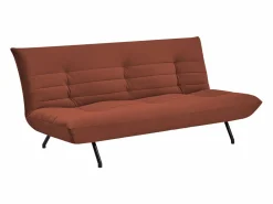 Happy Garden Sofá Vintage|Sofá cama de 3 plazas ANATOLE en terciopelo terracota -