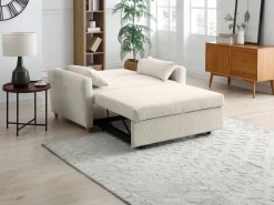 Sofá cama de 2 plazas cajón de pana AYLA^Vente-unique Discount
