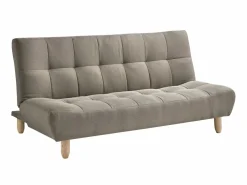 Vente-unique Sofá cama de 3 plazas clic-clac de tela ESTEBAN Topo Clearance
