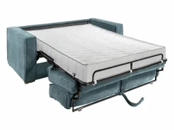 Vente-unique Sofá De Terciopelo|Sofá - 4 Plazas|Sofá cama de 4 plazas con apertura italiana de pana beige LORETO