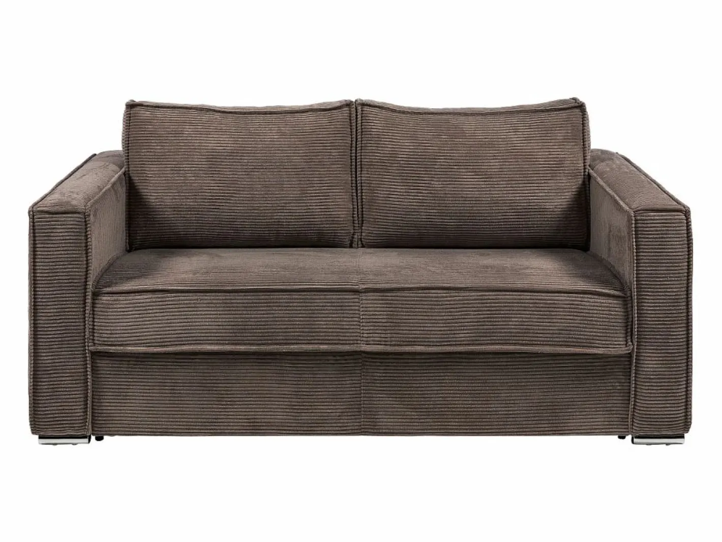 Sofá cama de 4 plazas con apertura italiana de pana beige LORETO^Vente-unique New
