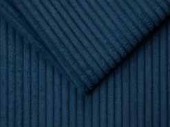 Vente-unique Sofá cama de 3 plazas con apertura italiana de pana beige LORETO Azul oscuro Outlet