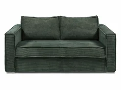 Vente-unique Sofá cama de 3 plazas con apertura italiana de pana beige LORETO Verde pino Online