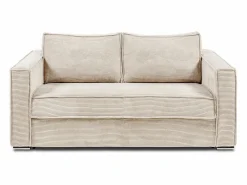 Vente-unique Todos Los Sofás|Sofá De Terciopelo|Sofá cama de 3 plazas con apertura italiana de pana LORETO