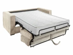 Vente-unique Sofá cama de 3 plazas con apertura italiana de pana LORETO Beige New