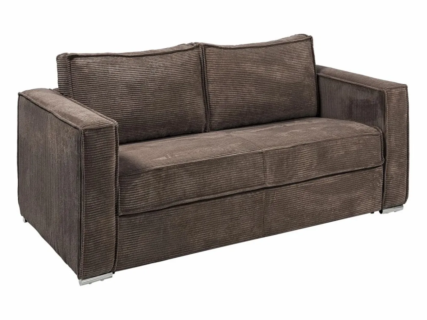 Sofá cama de 3 plazas con apertura italiana de pana beige LORETO^Vente-unique Online