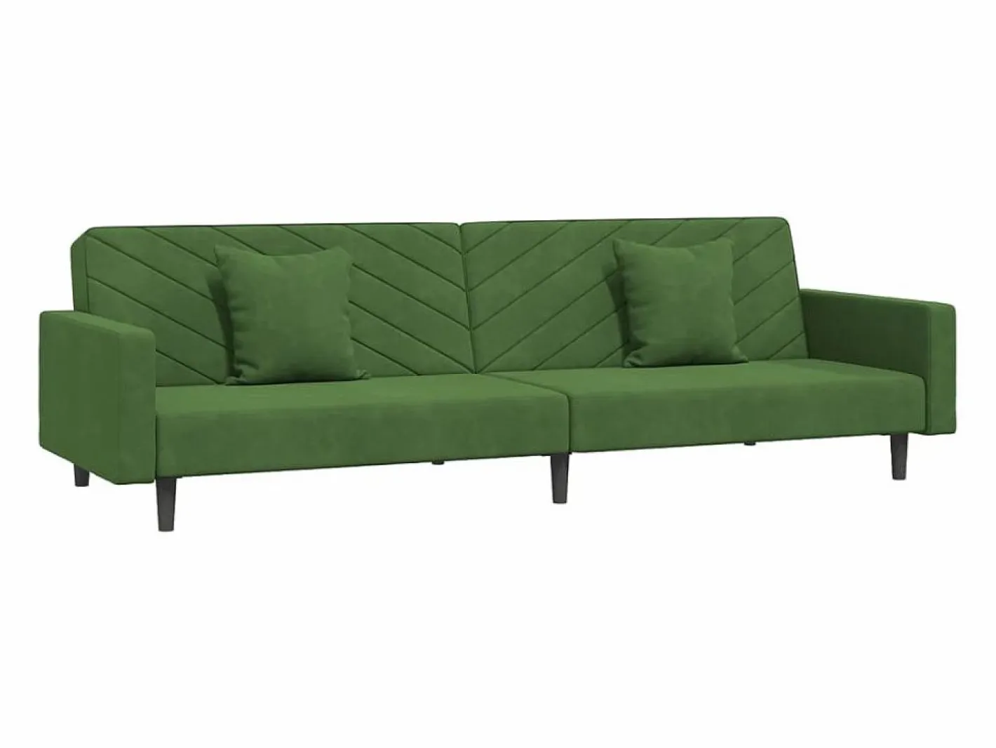 Sofá - 2 Plazas|Sofá Cama|Sofá cama de 2 plazas con dos almohadas terciopelo oscuro PWFG17126