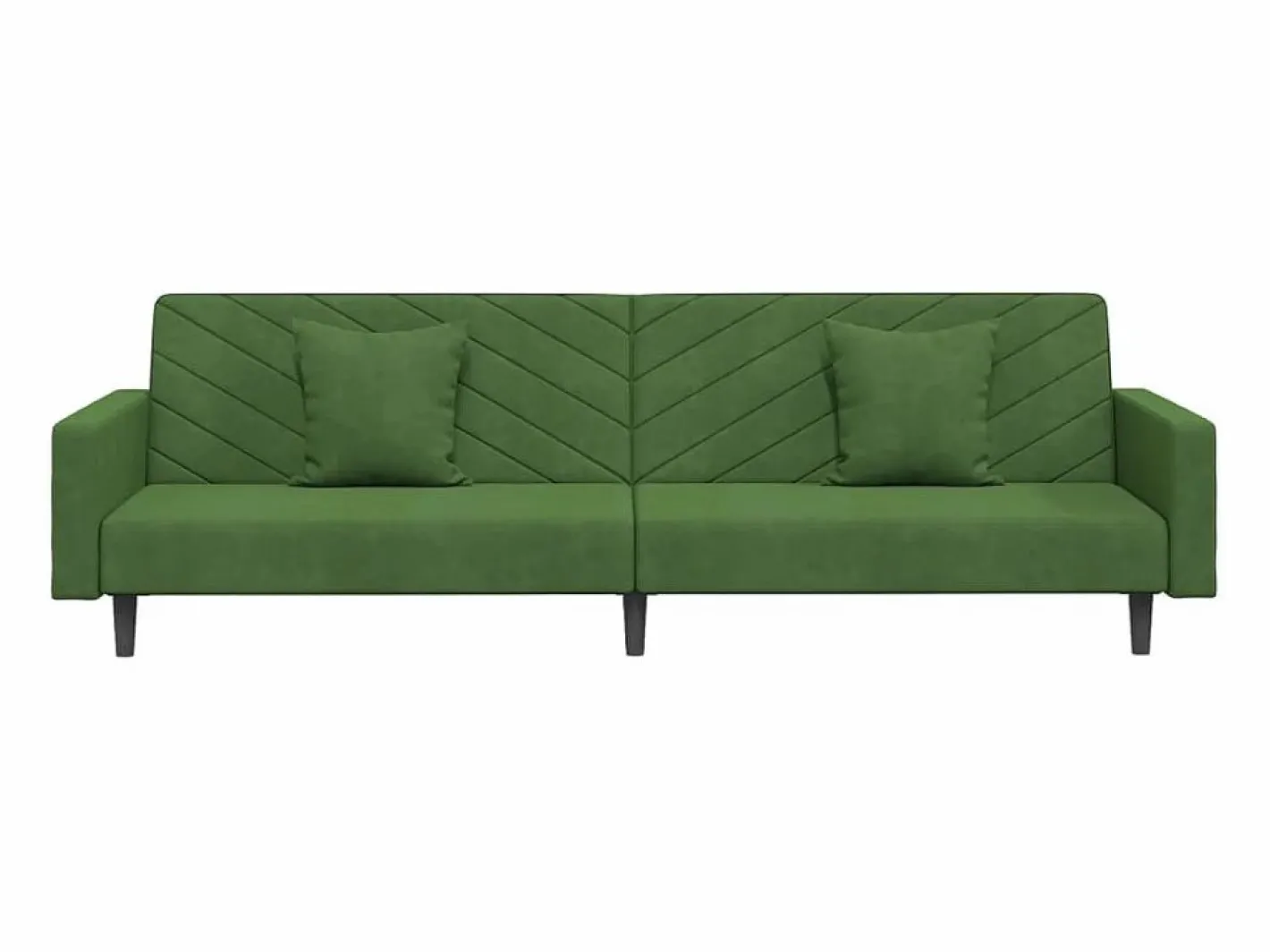 Sofá - 2 Plazas|Sofá Cama|Sofá cama de 2 plazas con dos almohadas terciopelo oscuro PWFG17126