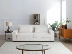 Vente-unique Todos Los Sofás|Sofá De Terciopelo|Sofá cama de 3 plazas convertible en terciopelo FINORO