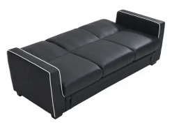 Vente-unique Sofá cama de 3 plazas convertible en cama NATY - Negro Sale