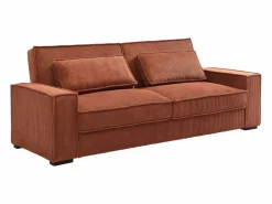 Sofá cama de 3 plazas convertible de terciopelo acanalado color FINORO^Vente-unique Clearance