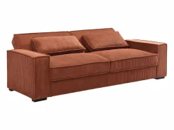 Sofá cama de 3 plazas convertible de terciopelo acanalado color FINORO^Vente-unique Clearance