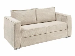 Vente-unique Sofá cama de 3 plazas de apertura rápida de pana LORETO Beige Clearance